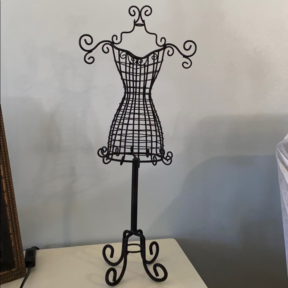 Black Dress Form Jewelry Stand